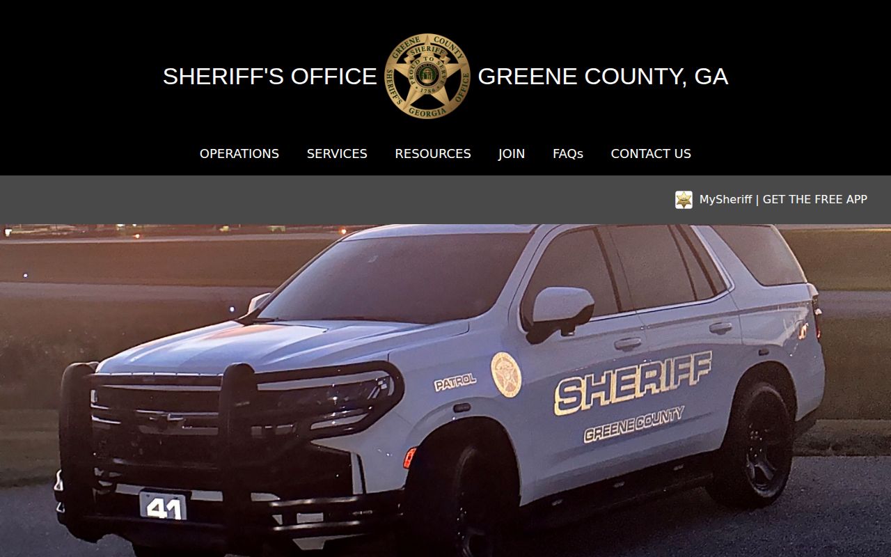 Greene County Sheriff official home and communications source for booking records