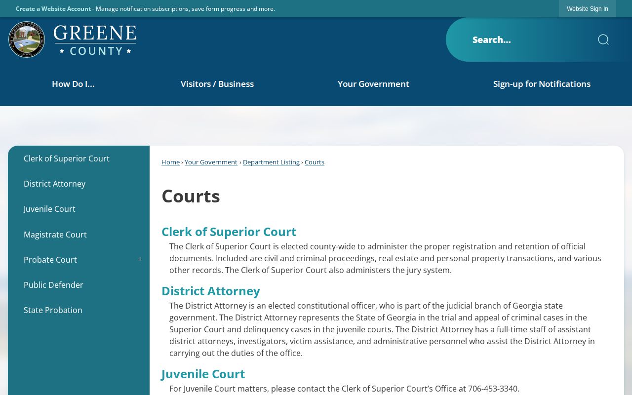 Greene County courts source for case and warrant confirmation