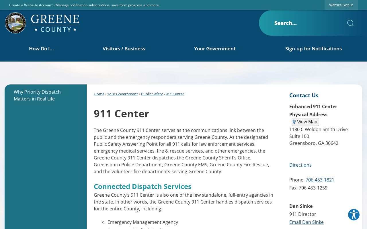 Greene County E-911 dispatch information for identifying Woodville area law-enforcement channels
